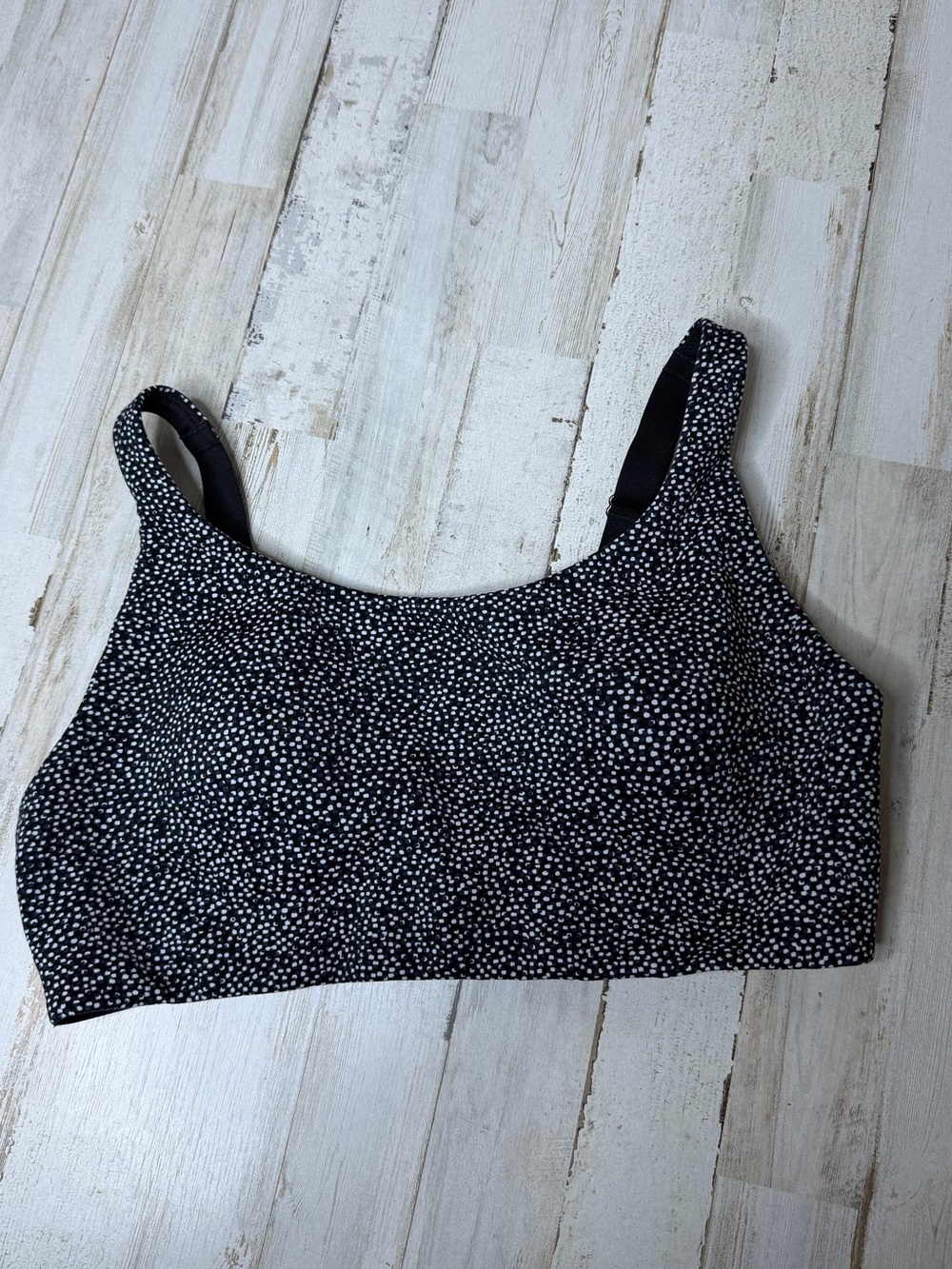 lululemon athletica Black and White, blue Dotted Wireless Bra Top